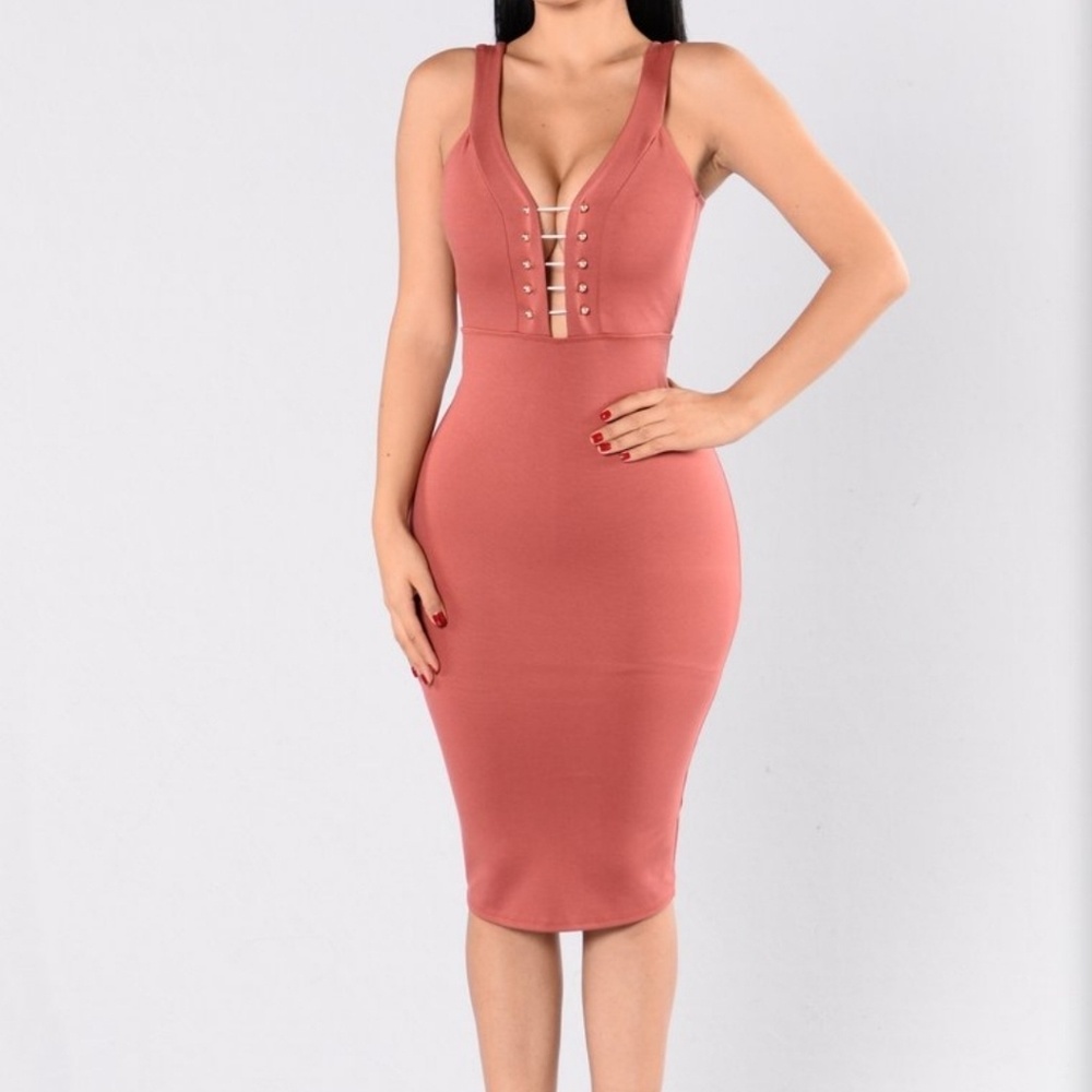 Pins For The Win Dress-Marsala